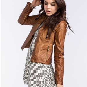 Vegan Leather Moto Jacket